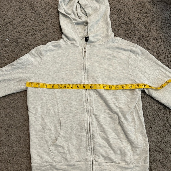 Monrow Heather Gray zip up Hoodie - Picture 6 of 6